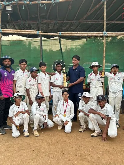 Our U-12 team celebrating their runners-up finish at the Future Star Tournament.