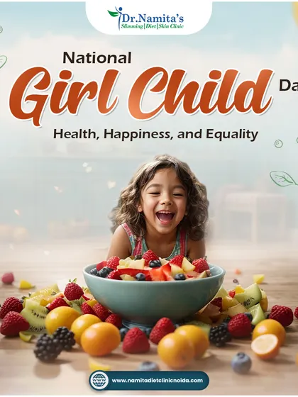 For National Girl Child Day, I emphasize the importance of health and happiness. A balanced diet, rich in colorful fruits and vegetables as shown here, provides the foundation for every child to grow, learn, and thrive.