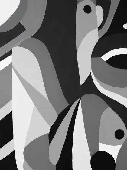 A detail from another canvas in the 'Aab' series.