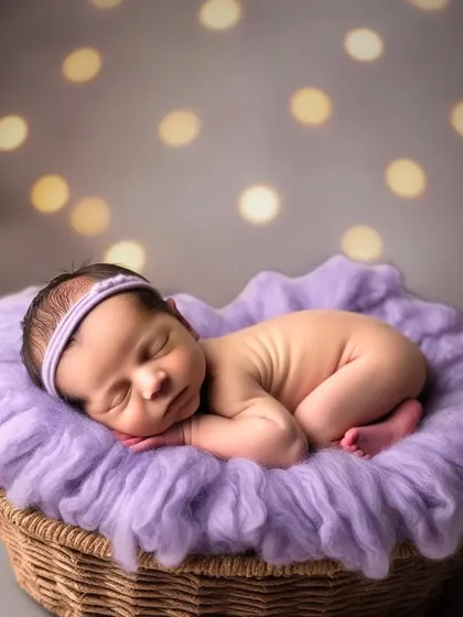 The peaceful, dreamy sleep of a newborn is pure magic. In my studio, I use soft textures and gentle lighting to create timeless portraits like this one, capturing your baby in a cozy, safe setting.