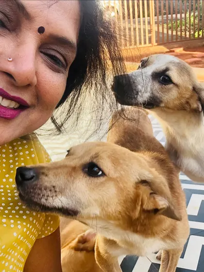 A selfie with some of my favorite Indie friends. I believe every dog deserves love and care, regardless of breed.