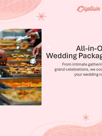 I offer all-in-one wedding packages that cover all your culinary needs, from intimate gatherings to grand celebrations. This buffet shot represents the scale and variety I can handle for your big day.