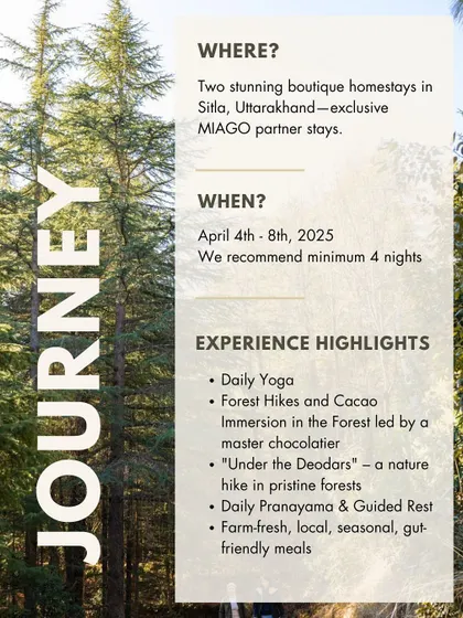 A summary of our exclusive partner homestays and the daily schedule for the Slow & Easy vacation. We keep our groups small and intimate for a personal experience.