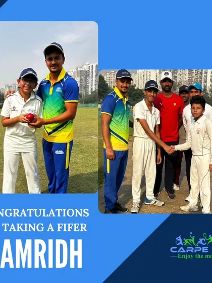 Congratulations to Samridh for his fantastic fifer. Taking five wickets in a match is a special achievement, and we are proud of his effort.