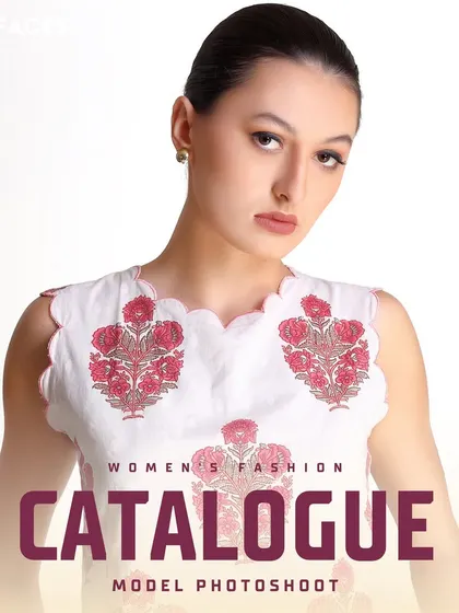 A direct and confident look from the model, providing a powerful headshot for her portfolio book.