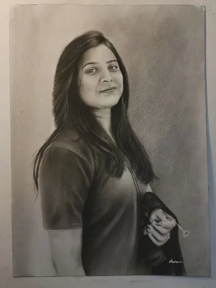 The full view of the finished portrait.