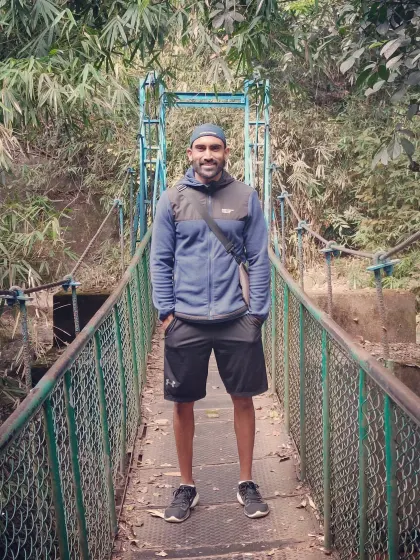 The best way forward is to constantly rediscover yourself. A walk in nature, like this one across a hanging bridge, is the perfect time for reflection and feedback.
