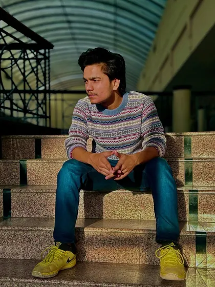 Sitting on the steps, contemplating the journey. Every step, literal or figurative, is part of the path to your destination.