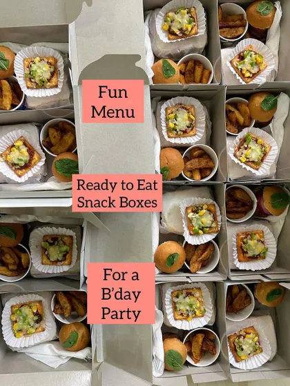 Happiness is a box full of fun food. These ready to eat snack boxes were a big hit at a birthday party, filled with a variety of treats to make the celebration extra special.