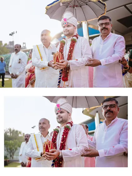 The groom's arrival, a traditional ceremony filled with meaningful rituals and family involvement.