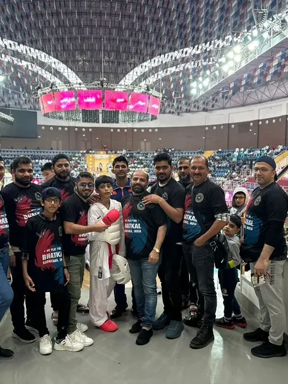 The support for our young fighter Falah was incredible. This photo captures the community that rallies behind our athletes, win or lose.