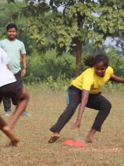 A game of tag during the Children's Day celebrations. Unstructured play is just as important as formal training for developing creativity and social skills.