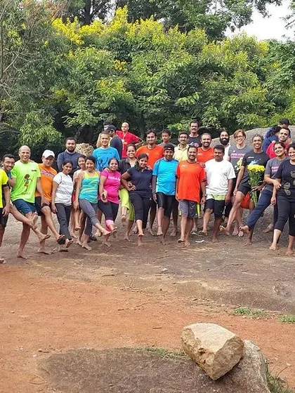 The amazing community that came out for our Barefoot Marathon promo run. I'm always humbled by the enthusiasm for barefoot running and holistic wellness.