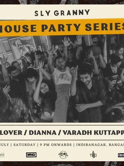 The poster for the "House Party Series" at Sly Granny, a night focused on intimate, high-energy house music.