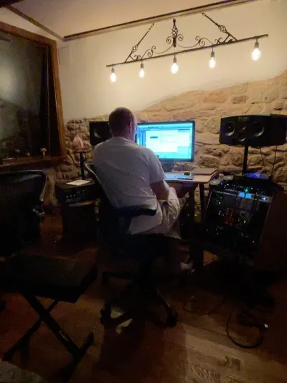 Reviewing a mix in Spain. Even the technical parts of the process are a shared, collaborative experience.