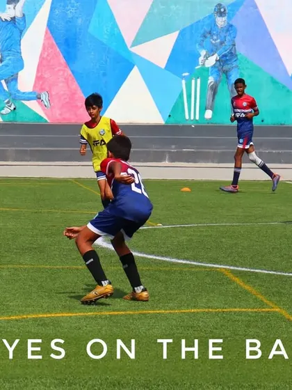 All eyes on the ball. Concentration and focus are key skills we instill in our players from a young age.