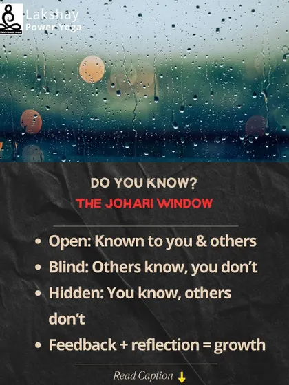 The Johari Window is a psychological tool that shows how feedback and self-reflection can uncover your "blind spots" and lead to personal growth.