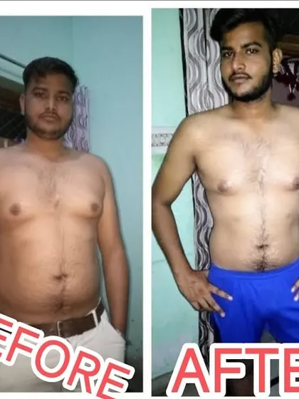 A two-month transformation from an online client. With a customized home workout and diet plan, he was able to achieve significant fat loss and build a stronger physique.