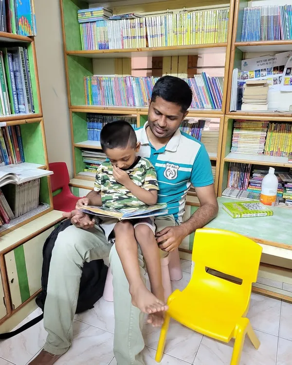 There’s nothing more magical than seeing a father and son lost in a story together. These are the quiet, precious moments our library is built for, creating a space where families can connect, one page at a time.