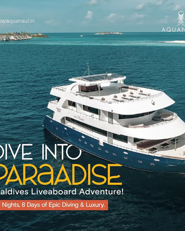 This is it, your floating paradise. The MV Sea Pleasure is more than just a boat; it's your luxury home for an 8-day diving safari across the stunning atolls of the Maldives.
