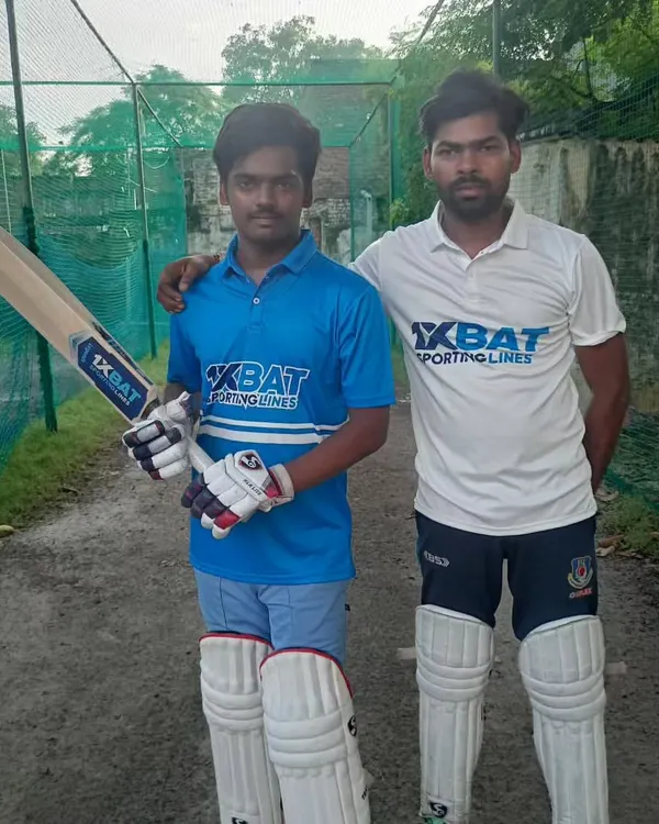 Two of my players kitted out in our partner's gear. Having professional equipment helps them look and feel like proper athletes.