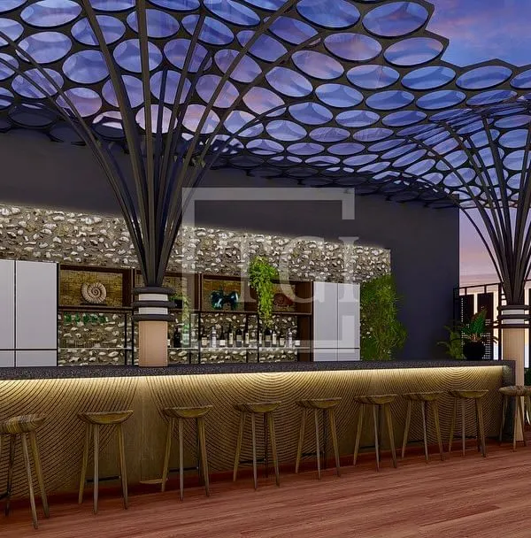 A glimpse into the future of rooftop entertainment with our proposed design for a commercial project in Noida. This concept features a stunning, nature-inspired canopy over a fully equipped bar, creating an iconic destination against the city skyline. We specialize in designing unique commercial bar spaces that are both functional and visually breathtaking.
