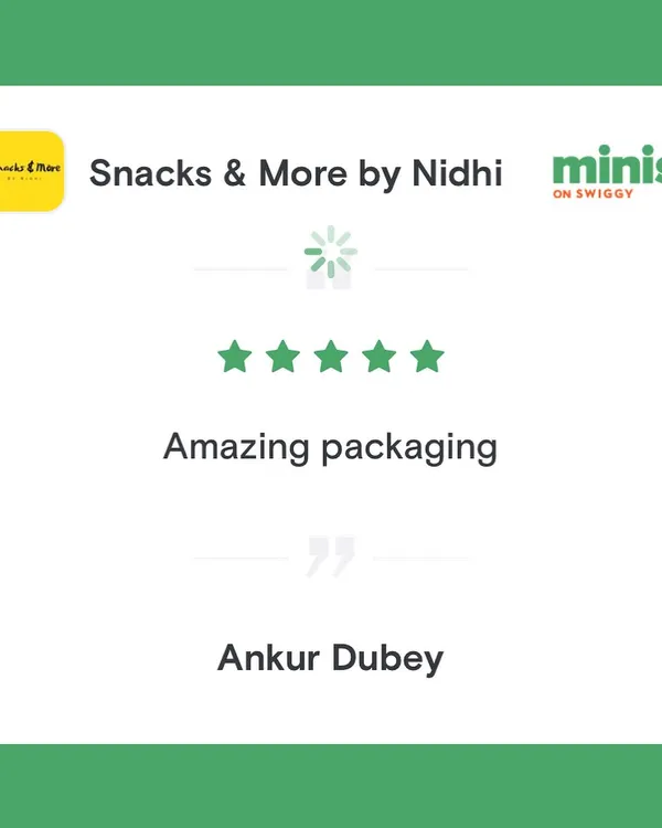 I take great care in packaging my snacks to ensure they reach you fresh and intact. I'm glad to see customers like Ankur appreciate the effort!