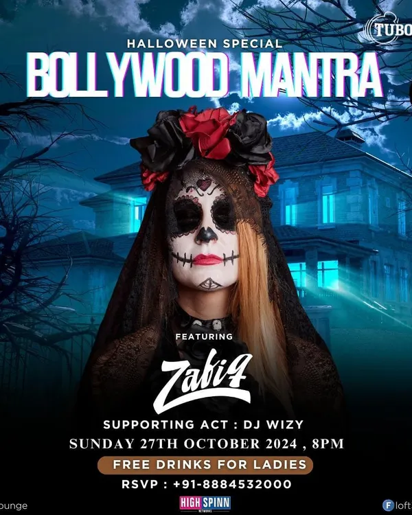 Getting into the Halloween spirit at Loft38 for a "Bollywood Mantra" themed night. I love when events have a creative dress code and decor.