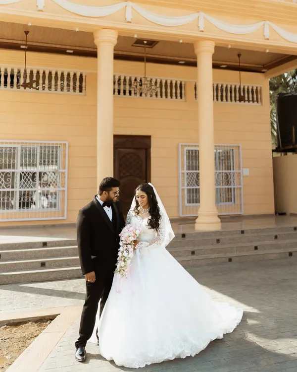 A fairytale moment for this Catholic bride in her beautiful ball gown. The makeup is soft and romantic, perfect for her elegant look.