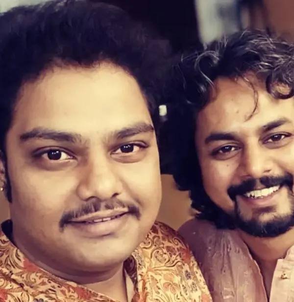 A moment of shared chemistry with my little brother, Sarfaraaz Khan. Our connection off-stage translates into a seamless musical conversation when we perform together.