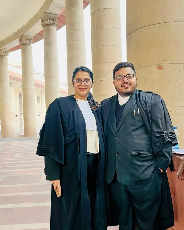With my colleague at the Delhi High Court. We appeared in a petition to quash an FIR that stemmed from a misunderstanding. By presenting the settlement agreement, we ensured the court's time was not wasted and our client could move on.