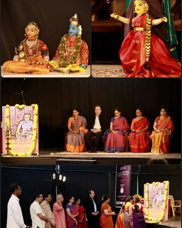Glimpses from the Dhaatu International Puppet Festival 2023. This collage captures the variety of puppets on display and the esteemed guests who grace our events.