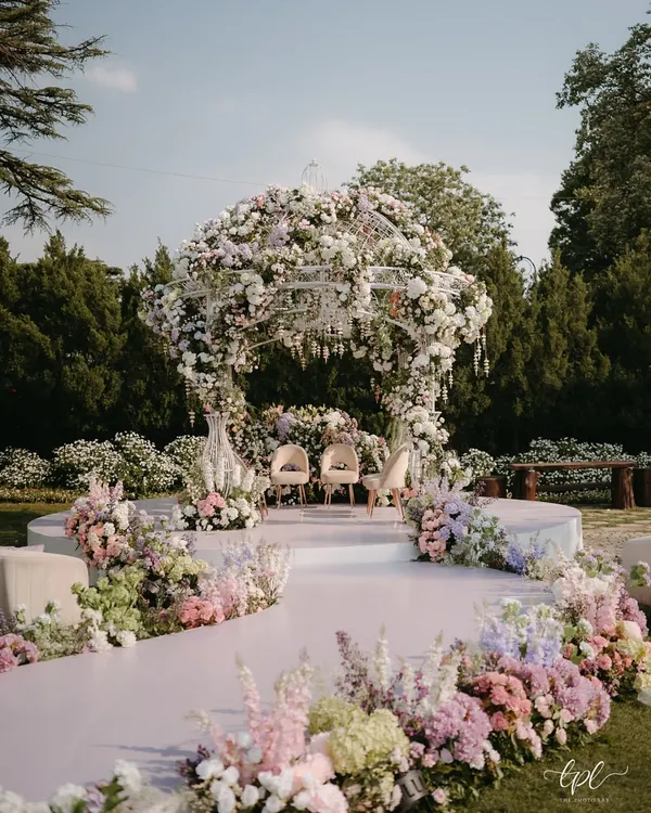 This is the heart of my design philosophy: creating a world within a world. For this Mussoorie wedding, I designed a pastel mandap that felt like stepping into a floral wonderland, where every bloom was placed with intention to create a feeling of serene, breathtaking romance.