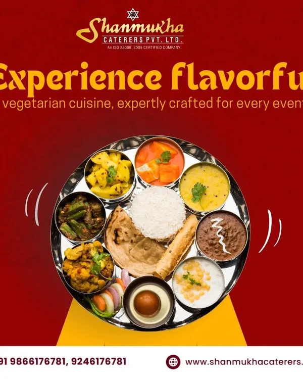 Experience flavorful vegetarian cuisine, expertly crafted for every event. As an ISO 22000 certified company, we are your trusted partner for all celebrations.