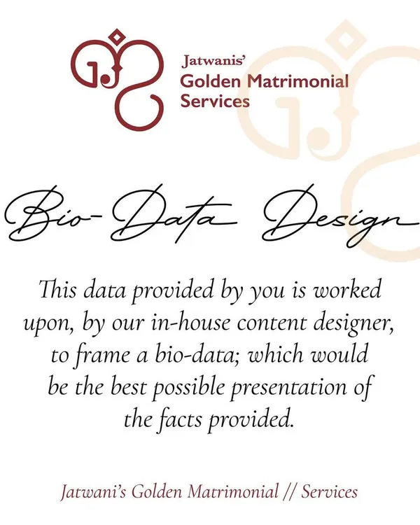 A great bio-data is your first impression. My in-house content designer works with you to frame a presentation that highlights your best qualities, ensuring you stand out to potential matches.