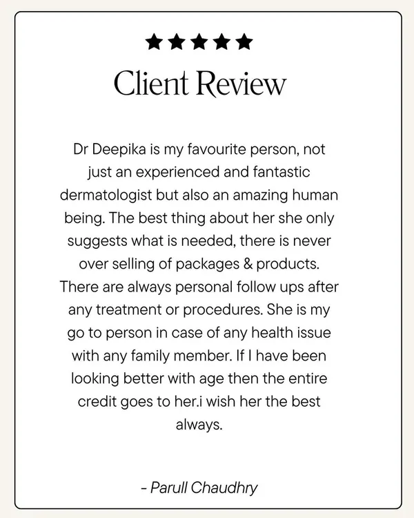 This review highlights my core philosophy: I only suggest what is necessary and never oversell products or packages. Building a long-term, trusting relationship with my patients is the most important part of my practice.