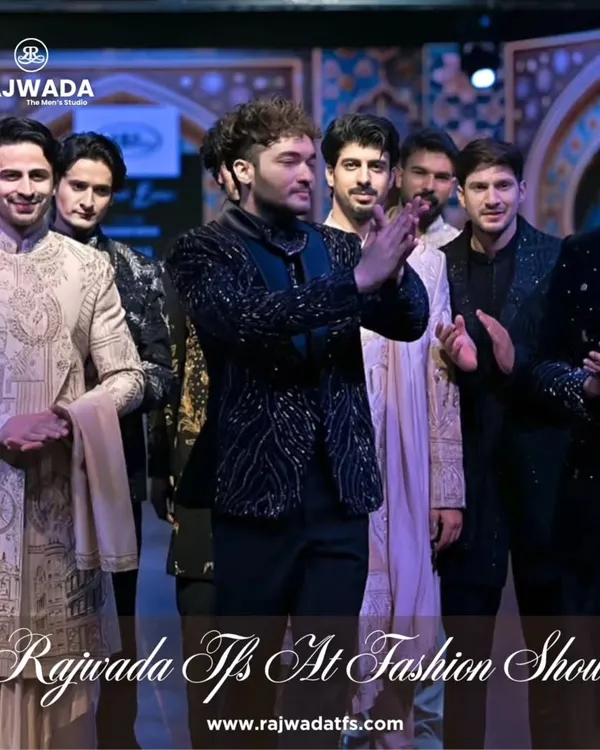 A celebratory moment on the runway as I take a bow with my models. This image captures the energy and success of my fashion show, showcasing a range of my regal ensembles.