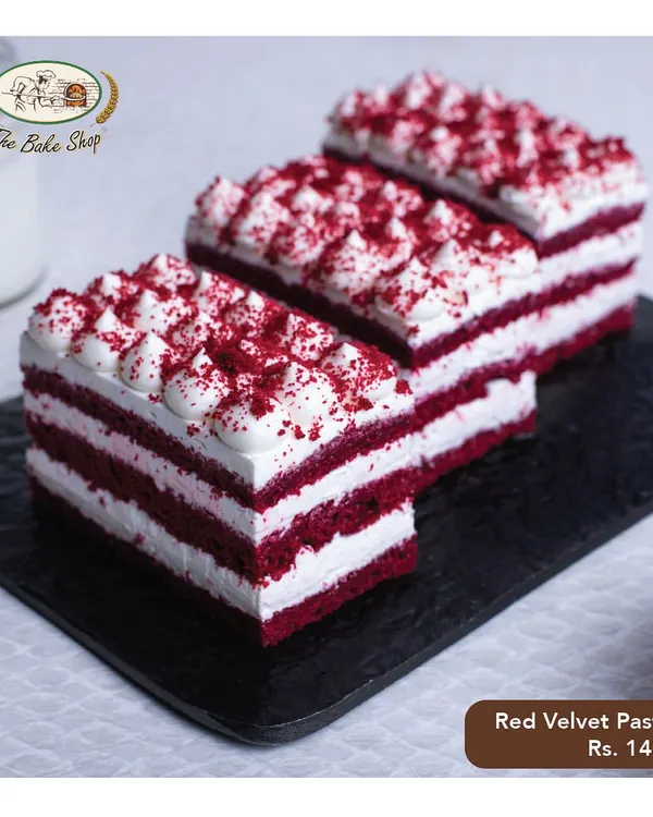 Our Red Velvet Pastry is a classic, with layers of moist red velvet cake and cream cheese frosting. It's one of our top 5 best-selling pastries.