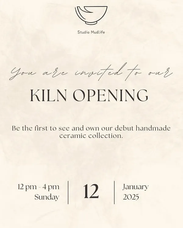 An invitation to our first-ever kiln opening. We invited our community to be the first to see and own our debut handmade ceramic collection, sharing in the surprise with us.