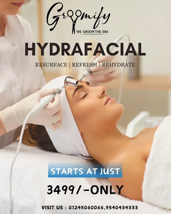 This is my popular Hydrafacial treatment, designed to resurface, refresh, and rehydrate your skin in one session. It's a non-invasive procedure that provides instant results for a radiant glow, starting at a special introductory price.