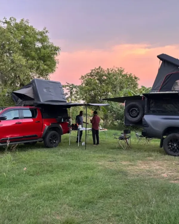 Farm life or glam life? We say both. Our co-farmer rolled up with these beasts on wheels, ready for a weekend of overlanding and camping. This is style, substance, and soil all in one frame.