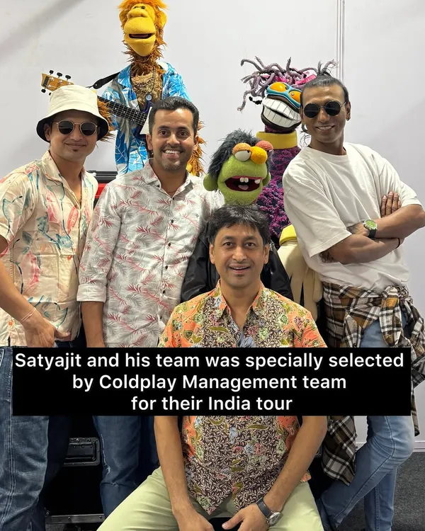 It was an absolute honor for my team and me to be selected by Coldplay's management to perform with our puppets during their historic India tour. We brought 'The Weirdos' puppet band to life on stage alongside Chris Martin for the song "Good Feelings" across five incredible shows.