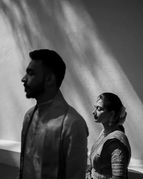 A powerful black and white portrait using dramatic shadows. We love playing with light to create artistic and emotive images that tell a deeper story.