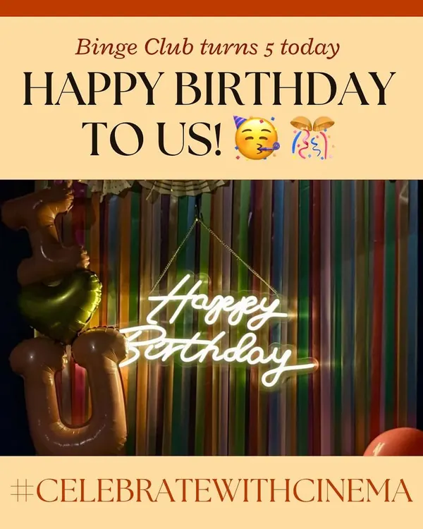 We love celebrating birthdays, including our own! This neon 'Happy Birthday' sign is just one of the many decor options available to make your special day shine in our private theatre.