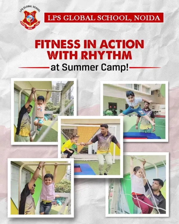 This collage captures the essence of our 'Fitness in Action' philosophy, showcasing campers engaged in various gymnastics and movement exercises. From trampoline jumps to climbing nets, each activity is designed for holistic physical development.