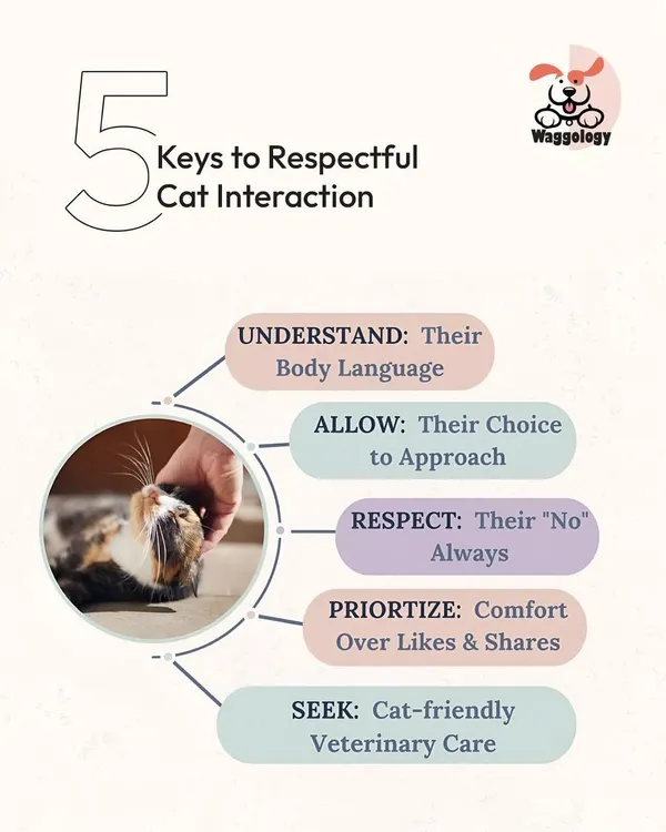 Respectful interaction with cats is all about understanding their terms. This guide outlines five keys, including reading their body language and always respecting their 'no'.