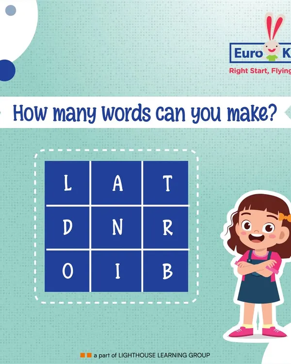 Let's play a word game. How many words can you make from the letters in this grid? Share your answers in the comments below.