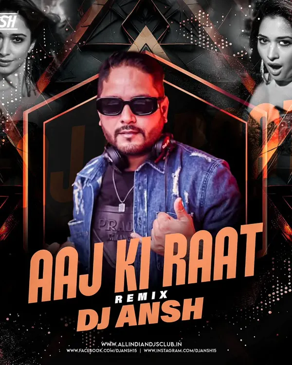 The official artwork for my Slap House remix of 'Aaj Ki Raat' from the movie Stree 2, featuring the amazing Tamannaah.