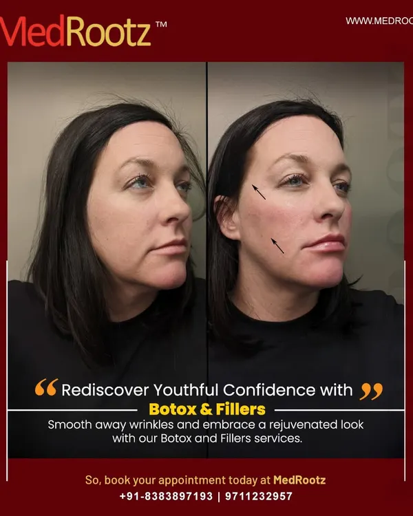 This before and after image demonstrates the subtle yet effective results of Botox and fillers. My focus is on smoothing wrinkles and rejuvenating the face in a way that looks entirely natural and enhances your own features.