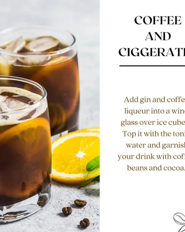 For Gin and Tonic Day, here is a recipe for a "Coffee and Ciggerates" cocktail. It's a unique twist using gin, coffee liqueur, and tonic water for a refreshing summer drink.